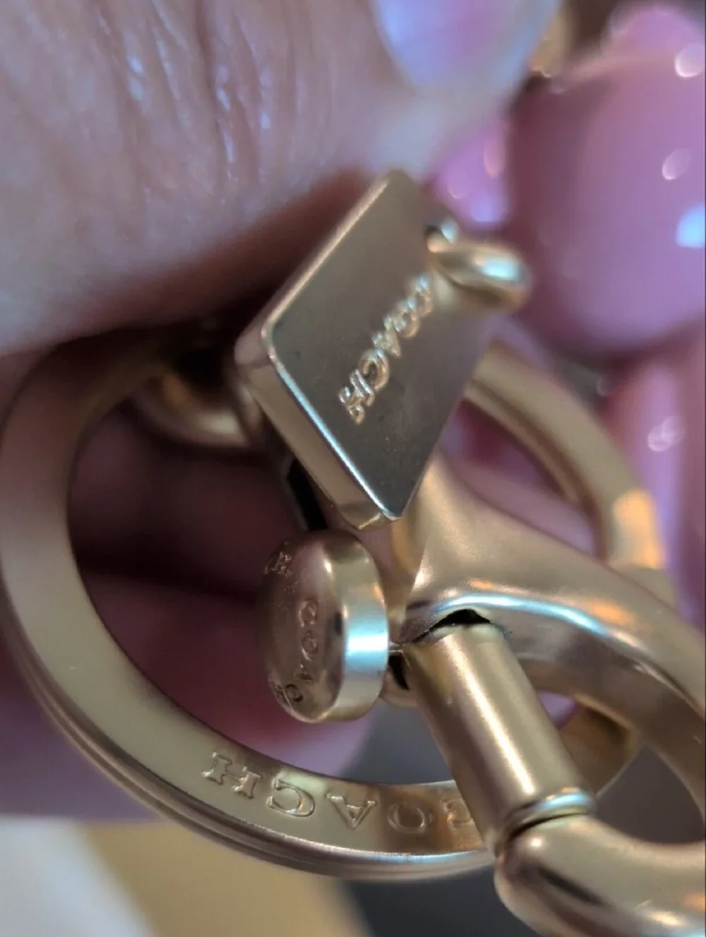Coach glossy pink